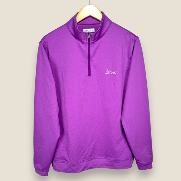 Peter Millar Other - St. Ives Peter Millar Melange Performance Quarter Zip Pullover Men Medium Purple